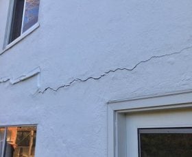 Exterior horizontal cracks